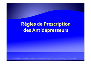 Règles de Prescription des Antidépresseurs