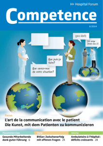 Focus L`art de la communication avec le patient Die Kunst, mit dem