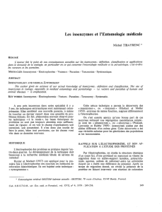 Les isoenzymes et l`entomologie médicale