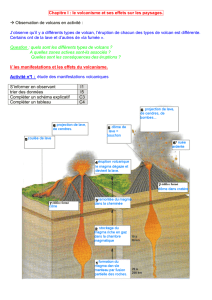 le volcanisme et ses effets sur les paysages