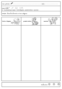 gs2 : trier les aliments - fruits et légumes - produits