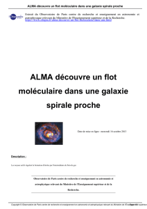 ALMA découvre un flot moléculaire dans une galaxie spirale proche