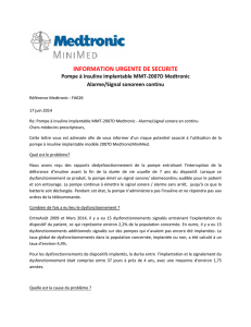 Pompe a insuline implantable - Medtronic