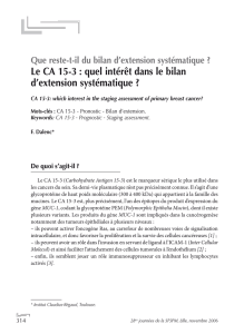 Le CA 15-3 : quel intérêt dans le bilan d`extension systématique ?