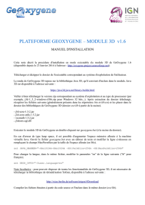 PLATEFORME GEOXYGENE – MODULE 3D v1.6