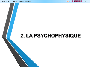 2. la psychophysique