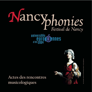 Actes des rencontres musicologiques 2004