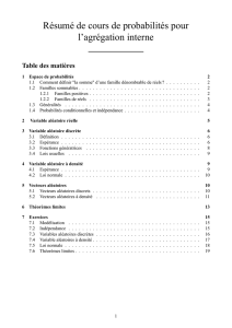 Polycopié de probabilités