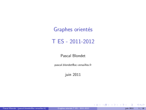 Graphes orientés T ES - 2011-2012