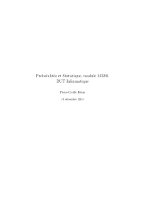 Probabilités et Statistique, module M3201 DUT Informatique