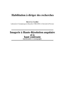 HDR - Hervé Le Coroller - Observatoire de Haute