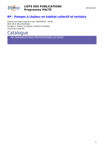 Catalogue - Programme PACTE
