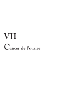 Cancer de l`ovaire