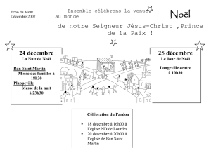 Noël - Bienvenue sur le site de la communauté de paroisses Saint