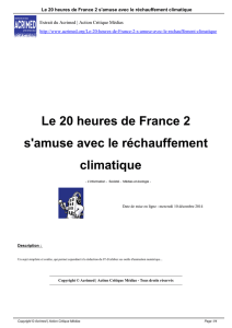 Le 20 heures de France 2 s`amuse avec le réchauffement climatique