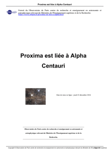 Proxima est liée à Alpha Centauri
