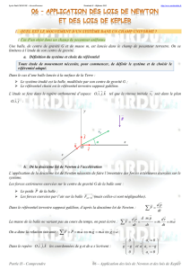 Applications des lois de Newton et de Kepler