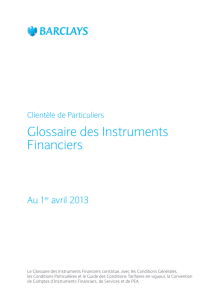 Glossaire des Instruments Financiers