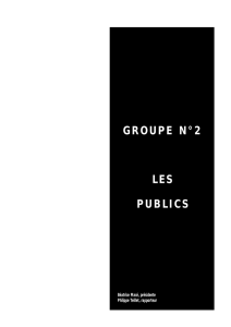 Rapport du groupe n°2 "les publics"