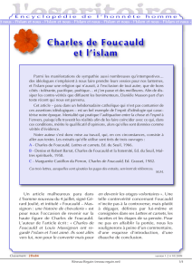 Charles de Foucauld et l`islam - Reseau