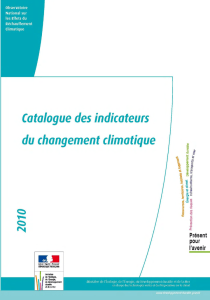 ONERC - Catalogue indicateurs - 2010