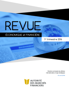 Revue économique et financière - Autorité des marchés financiers