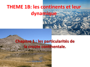 THEME 1B: les continents et leur dynamique
