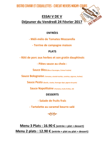 BISTRO CAVIAR ET COQUILLETTES - Circuit Nevers Magny