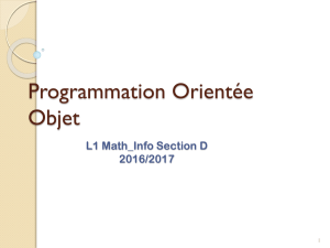 Programmation Orientée Objet