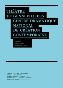 Brochure - Théâtre de Gennevilliers