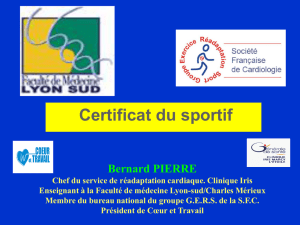 Certificats du sportif - Les Jeudis de l`Europe
