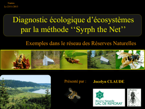 Diagnostic écologique d`écosystèmes par la..
