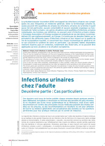 Infection Urinaire -cas particuliers (grossesse, hommes, âge)