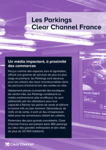Les Parkings Clear Channel France Les Parkings, une offre de