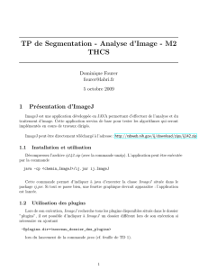 TP de Segmentation - Analyse d`Image