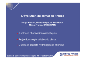 L`évolution du climat en France