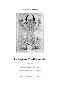 La Sagesse Traditionnelle version pdf pour impression