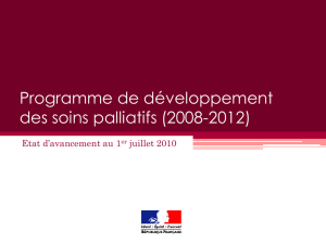 Programme de développement des soins palliatifs (2008