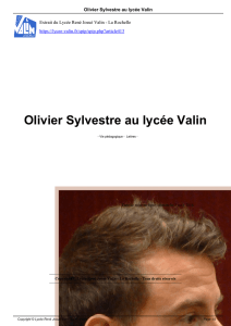 Olivier Sylvestre au lycée Valin