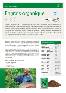 Engrais organique 4-3-3