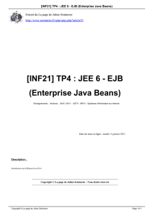 [INF21] TP4 : JEE 6 - EJB (Enterprise Java Beans)