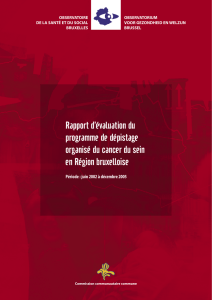 Rapport d`évaluation du programme de dépistage organisé du