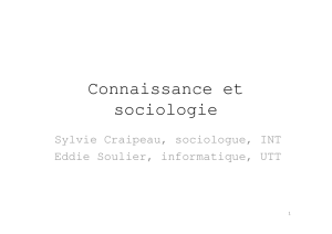 Connaissance et sociologie