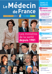 Médecin de France n°1187 - 31 mai 2012 - Accueil