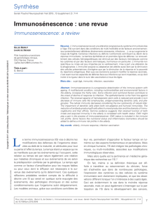 Immunosénescence : une revue