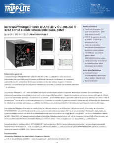 Inverseur/chargeur 6000 W APS 48 V CC 208/230 V