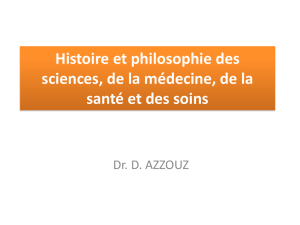 Histoire et philosophie des sciences, de la médecine, de la santé et