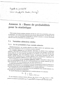 Annexe A : Bases de proþabilités pour la statistique