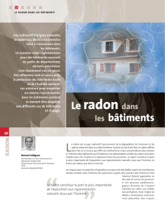 Le radon dans les bâtiments