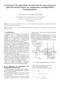 Evaluation d`un algorithme de détection de mouvement par